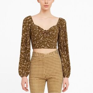 Isalis brown floral top